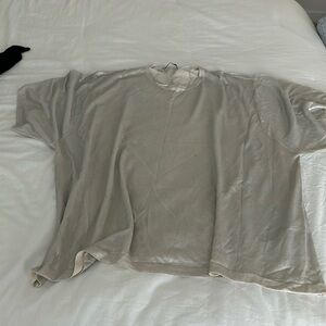 ZARA shiny boxy shirt size large.  Only worn one time.  Runs large